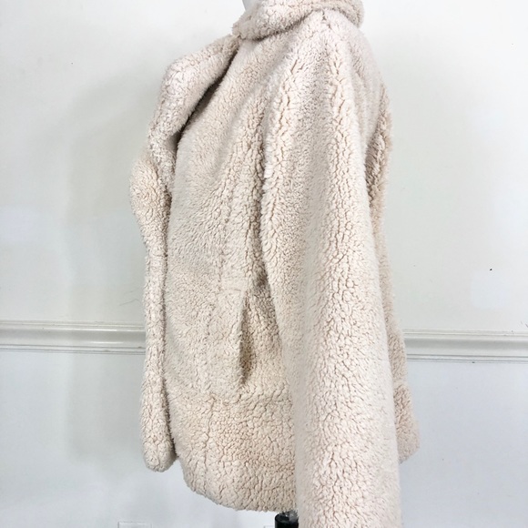 Free People Teddy jacket cream XS faux fur - Picture 6 of 12